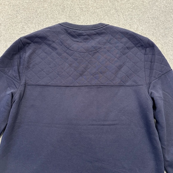 Ben Sherman Men’s Quilted Yoke Fleece Pullover - Navy Blazer - Picture 4 of 7